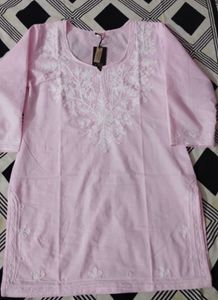 Pink Embroidered Short Kurti💕