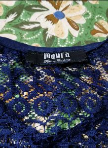 Lace &amp; Animal Print Top
