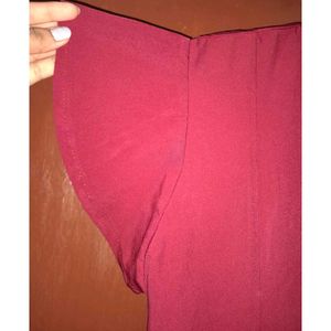 Flared Red Top – Chic &amp; Comfy