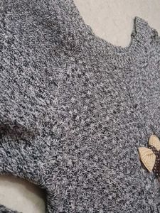 Gray Knit Sweater Dress