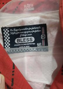 Red Patterned Kids' Blazer