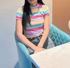 Rainbow Striped Tee