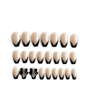 Press-On Nails with Bow Accents