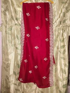 Elegant Maroon Embroidered Kurta