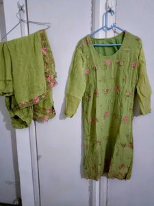 Organza Embroidered Palazzo Suit Set