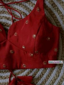 Foil Work Art Silk Padded Blouse