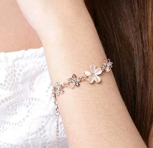 Rose Gold Flower Bracelet