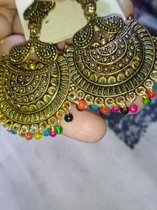 Beautiful Gold Metal Earrings