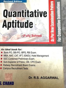 Quantitative Aptitude by Dr. R.S. Aggarwal