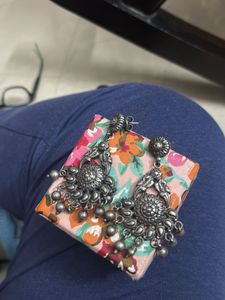 Silver Tone Drop Earrings