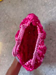 Pink Macrame Handbag