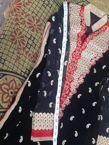 Black Long Shirt With Lehenga And Dupatta