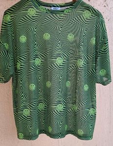 Only Oversized Mesh Smiley Psychedelic Tee