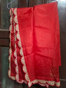 Bandhej Red Kurti Pant Set