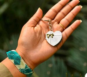 Heart photo frame Keychain
