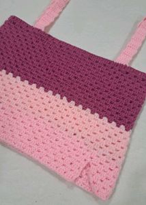 Crochet Colorblock Crop Top
