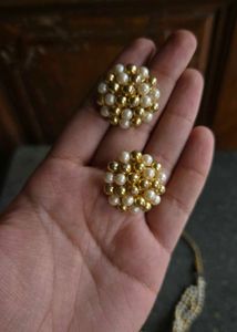 COMBO Pearl Choker Set With Earrings