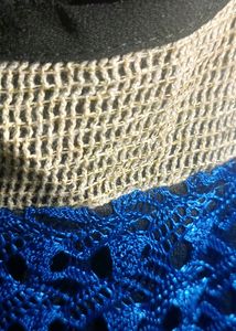 Embroidery Top With 1/2 Netted Back