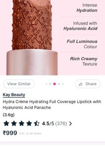 Kay Beauty Hydra Creme Hydrating Lipstick -Panache
