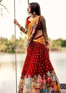 Elegant lehenga choli with dupatta