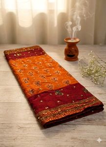 Embroidered georgette saree