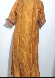 Musturd Kurta &amp; Pink Pyjami Set &amp; Dupatta 32 Bust