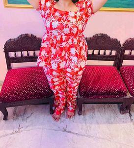 Jisora Pure Cotton Floral Co-ord Set