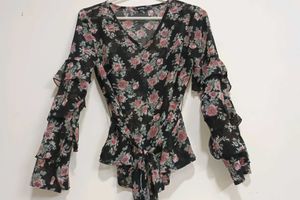 Floral Mesh Top
