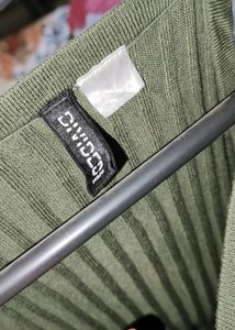 H&amp;M Olive Green Stripes Top