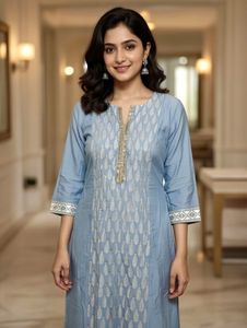 Blue Embroidered Kurta 🩵