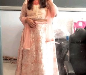 Peach Lehenga Set