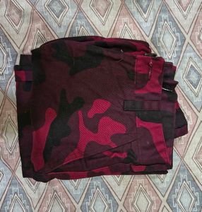 Tailored cool red cargo pants