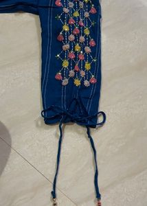 🌸✨ Chic &amp; Comfy Embroidered Cotton Kurti ✨🌸