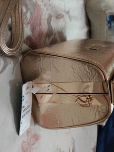Metallic Rose Gold Crossbody Bag