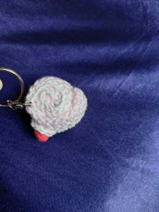 Cute Cake Roll bag charm and Keychain