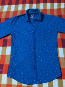 Stylish Blue Patterned Shirt