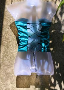 232. Teal Bandeau Top