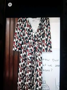 Patterned Wrap Dress