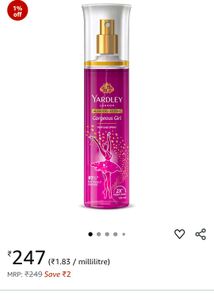 Yardley London Gorgeous Girl Perfume Spray (135ml
