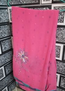Pink Colour Saree Light Weight