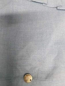 Light Blue Ruffle Blouse