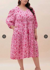 Floral Print Flairy Dress 50-52inch
