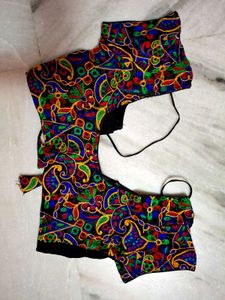 Embroidered Black Blouse