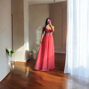 Peach Embellished Gown