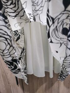 Floral Pattern Midi Skirt