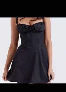 mini black corset dress