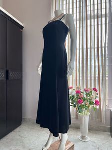 Solid Black A line dress