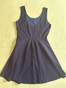 Navy Blue Fit &amp; Flare Dress