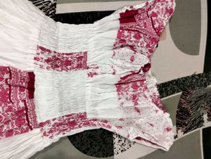 Floral Print Peasant Top