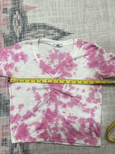 Zara Pink And White Top